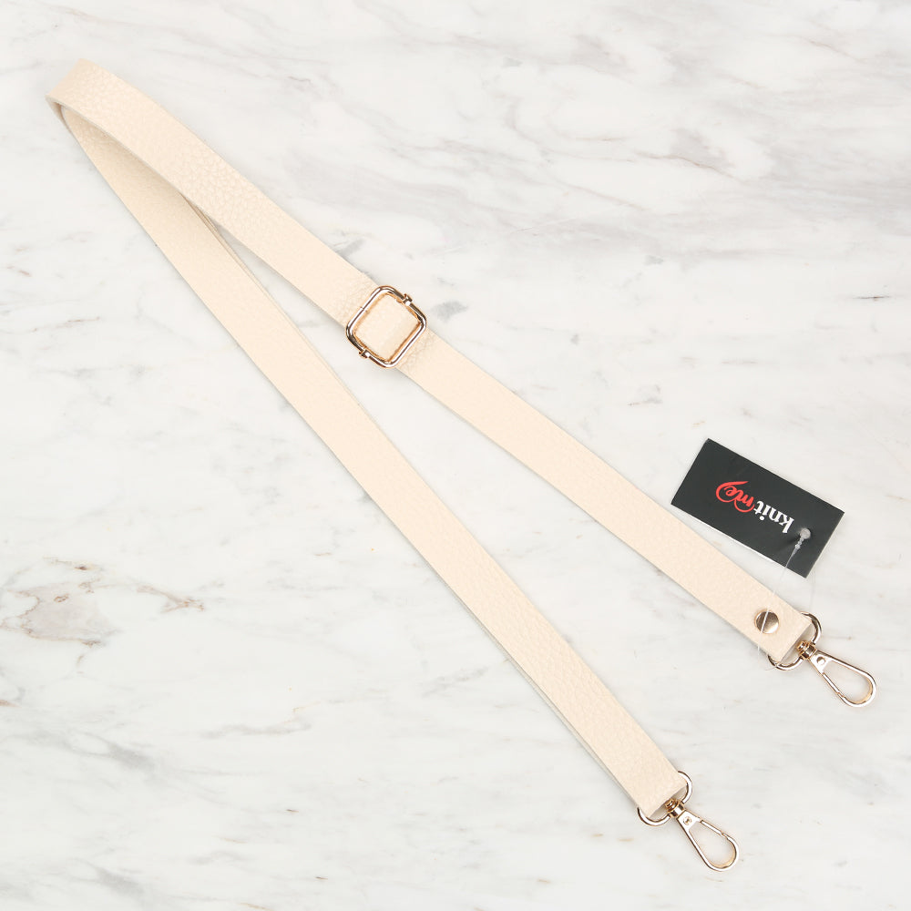 Knitme Sürgü Tokalı Çanta Askısı 135x2cm Krem BA-0002